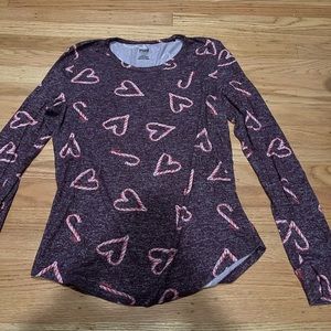 Long sleeve PINK candy cane shirt